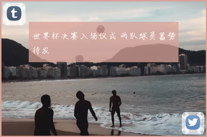 世界杯决赛入场仪式 两队球员蓄势待发