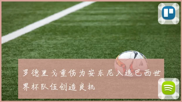 罗德里戈重伤为安东尼入选巴西世界杯队伍创造良机