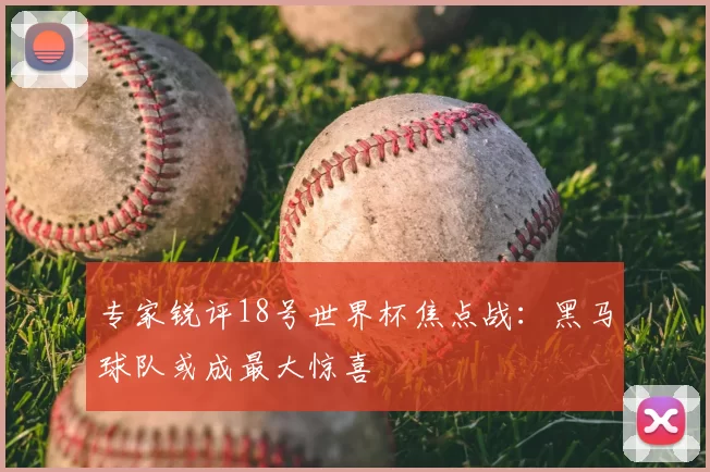 专家锐评18号世界杯焦点战:黑马球队或成最大惊喜
